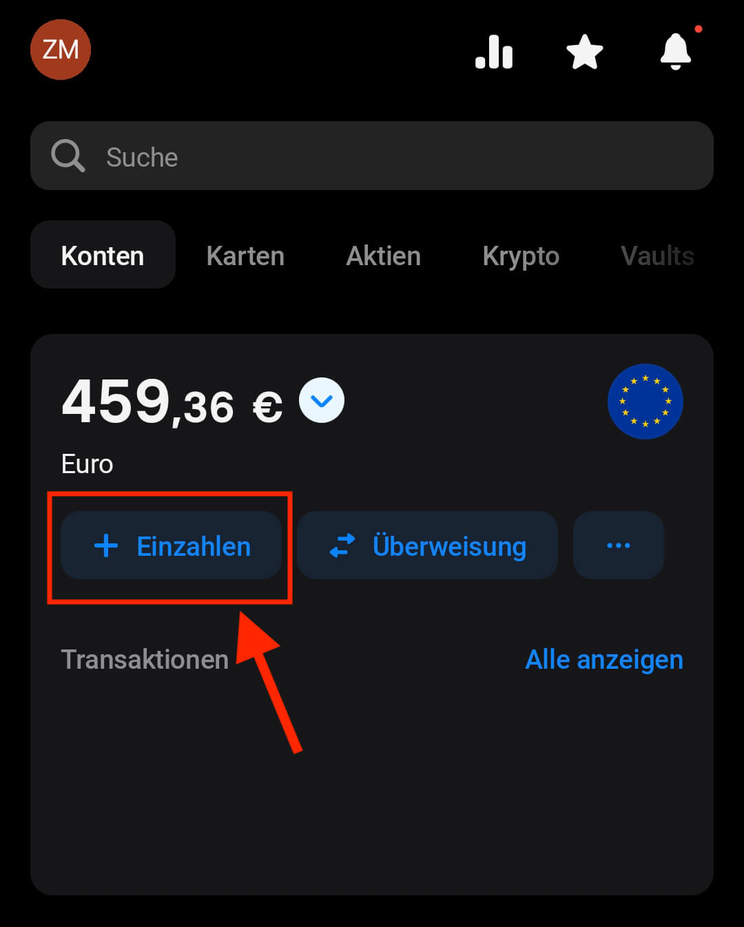 Revolut Geld einzahlen