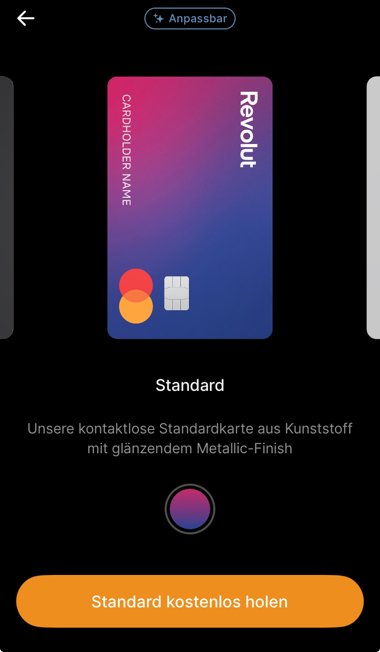 Revolut Physische Karte